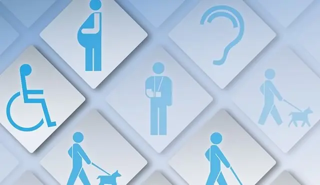 illustrazione con icone accessi per disabili